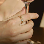 Celestial Star Paperclip Ring AmberLollipop