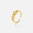 Celestial Star Paperclip Ring AmberLollipop