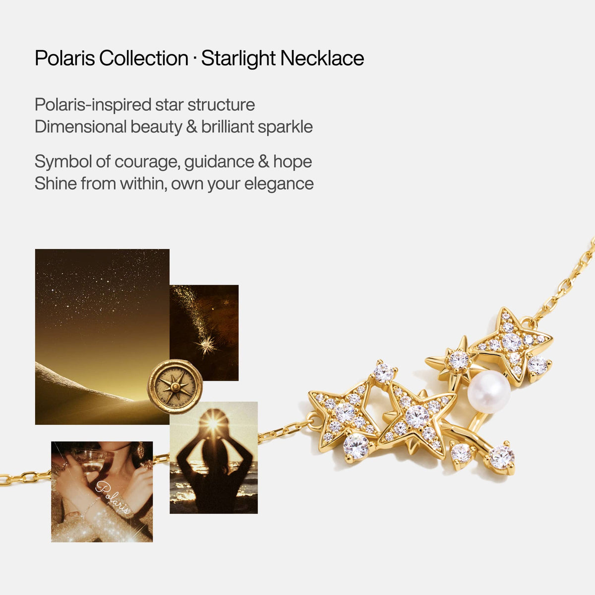 Celestial Triple Star Necklacec AmberLollipop