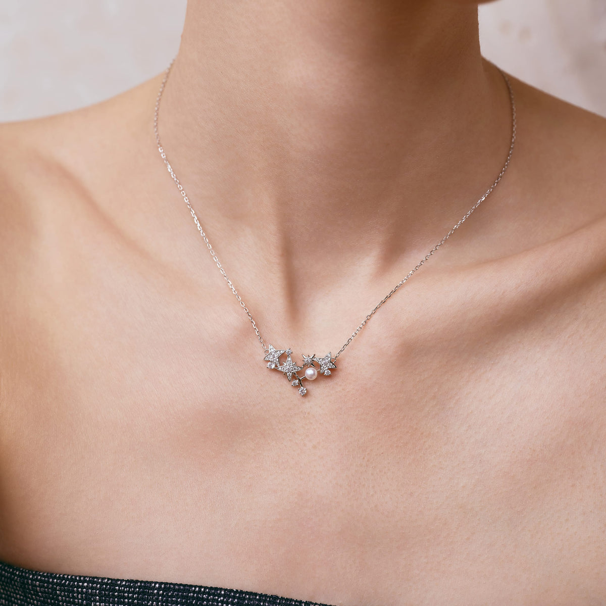 Celestial Triple Star Necklacec AmberLollipop