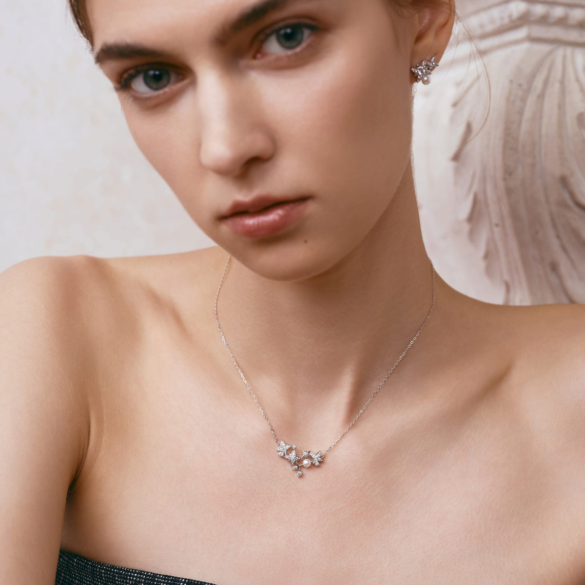 Celestial Triple Star Necklacec AmberLollipop