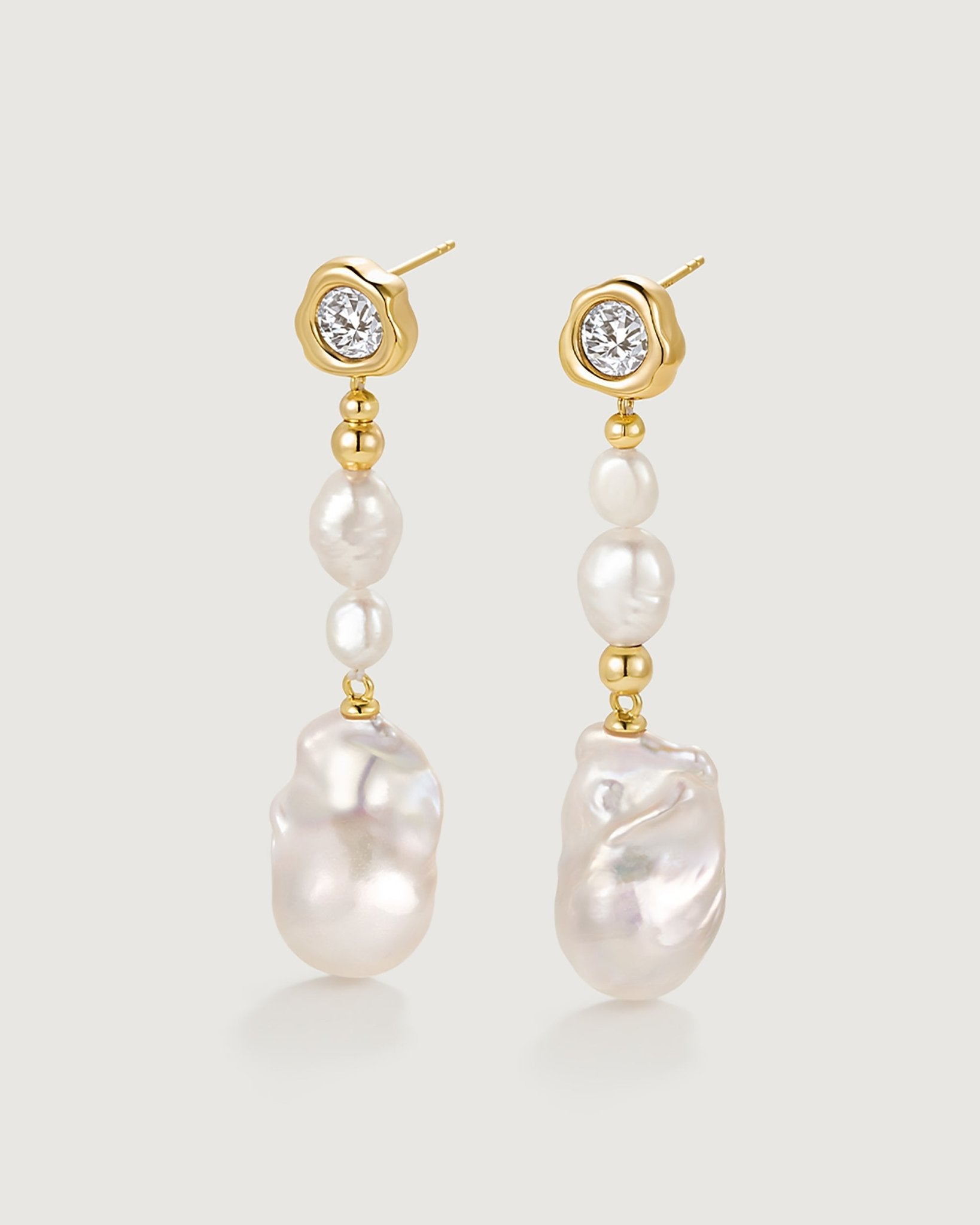 Champagne bubbles Earring - Amber lollipop