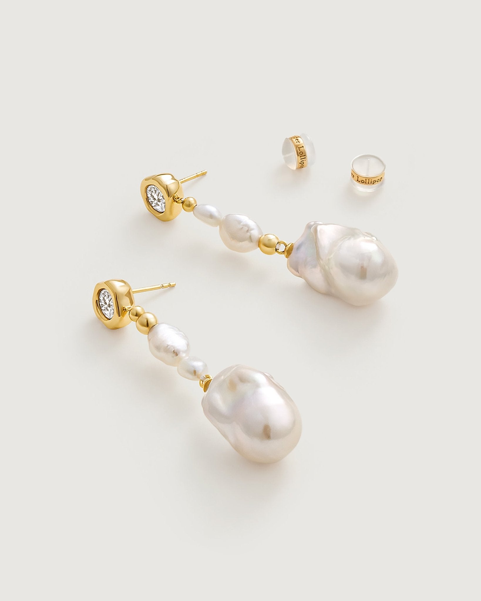 Champagne bubbles Earring - Amber lollipop