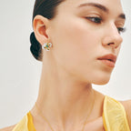 Chloris Pansy Earrings AmberLollipop