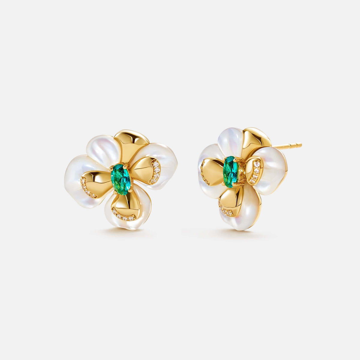 Chloris Pansy Earrings AmberLollipop