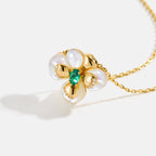 Chloris Pansy Necklace AmberLollipop