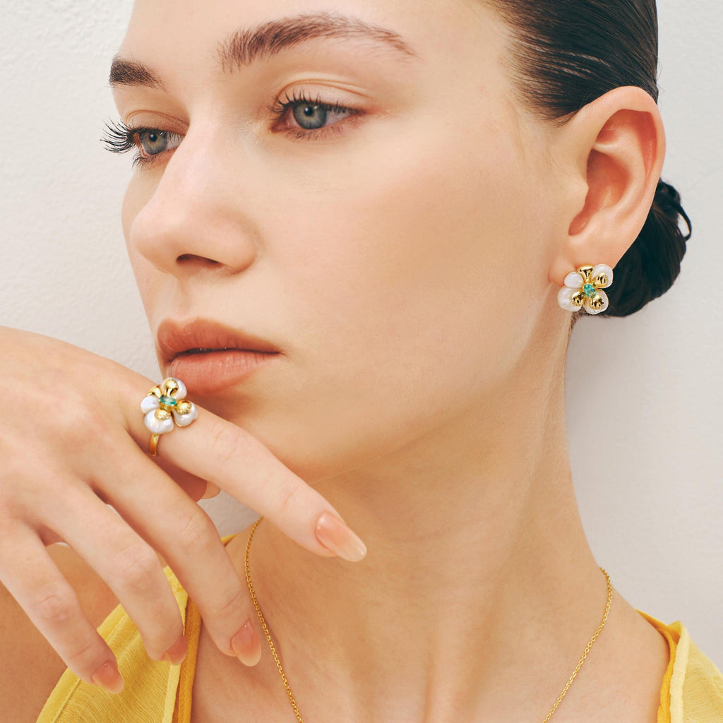 Chloris Pansy Ring AmberLollipop