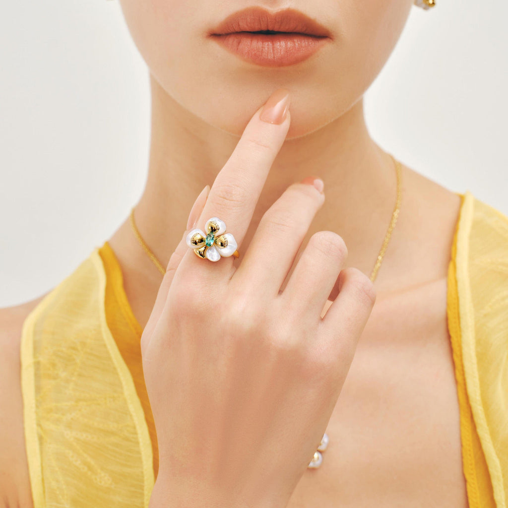 Chloris Pansy Ring AmberLollipop
