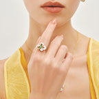Chloris Pansy Ring AmberLollipop