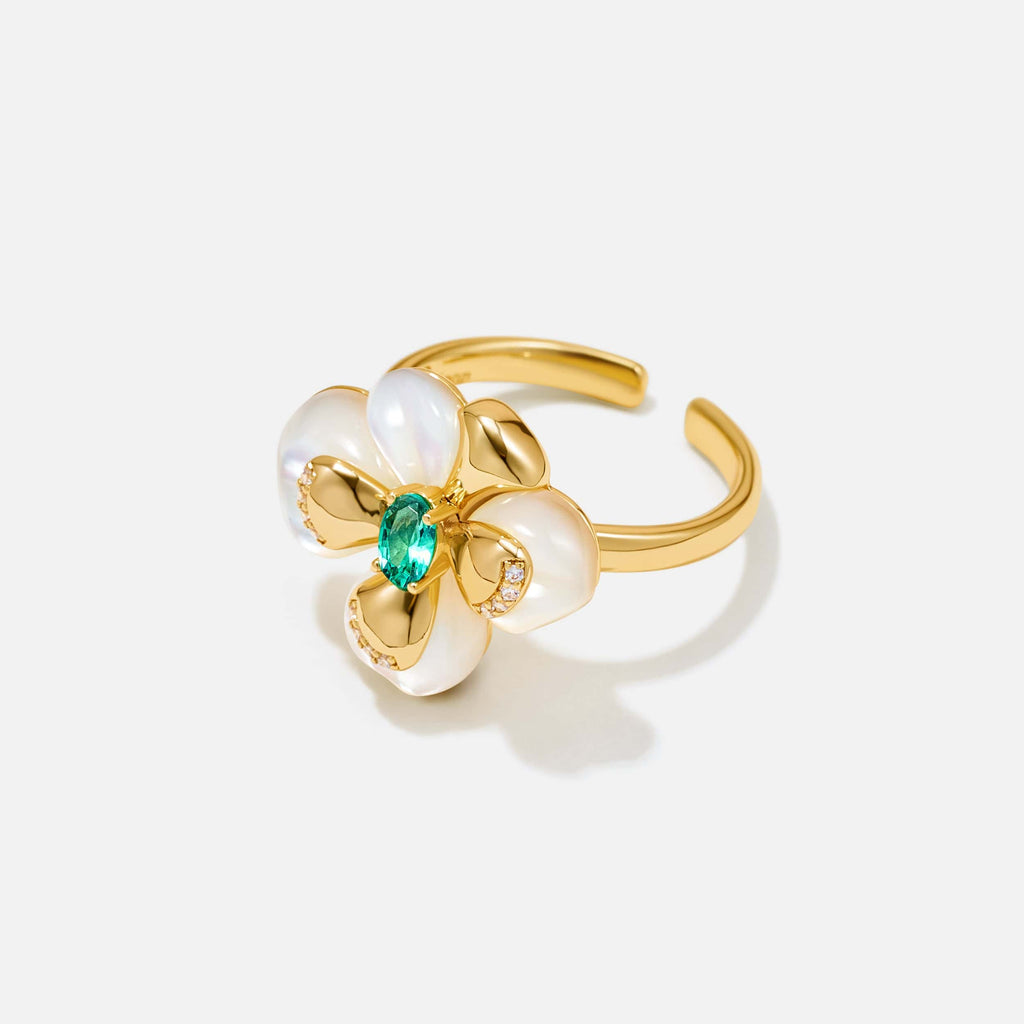 Chloris Pansy Ring AmberLollipop