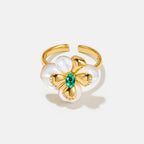 Chloris Pansy Ring AmberLollipop
