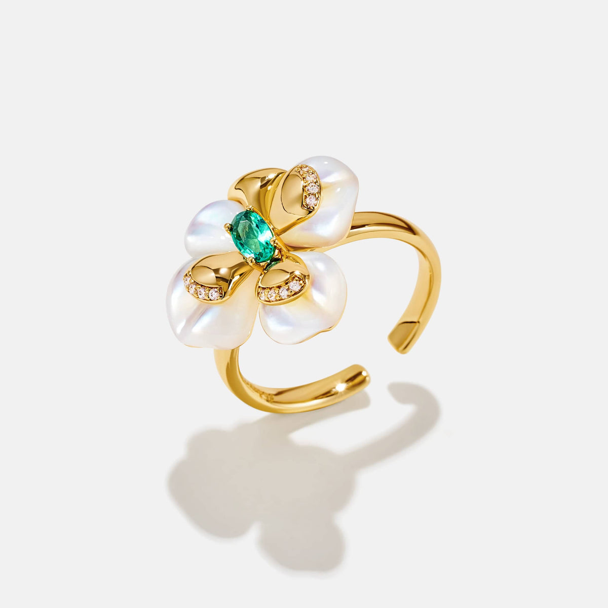 Chloris Pansy Ring AmberLollipop
