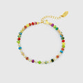 Colorful Healing Gemstone Beaded Bracelet - Amber Lollipop