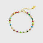 Colorful Healing Gemstone Beaded Bracelet - Amber Lollipop