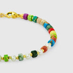 Colorful Healing Gemstone Beaded Bracelet - Amber Lollipop