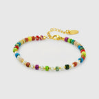 Colorful Healing Gemstone Beaded Bracelet - Amber Lollipop