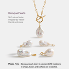 Custom Baroque Pearl Pendant Necklace AmberLollipop