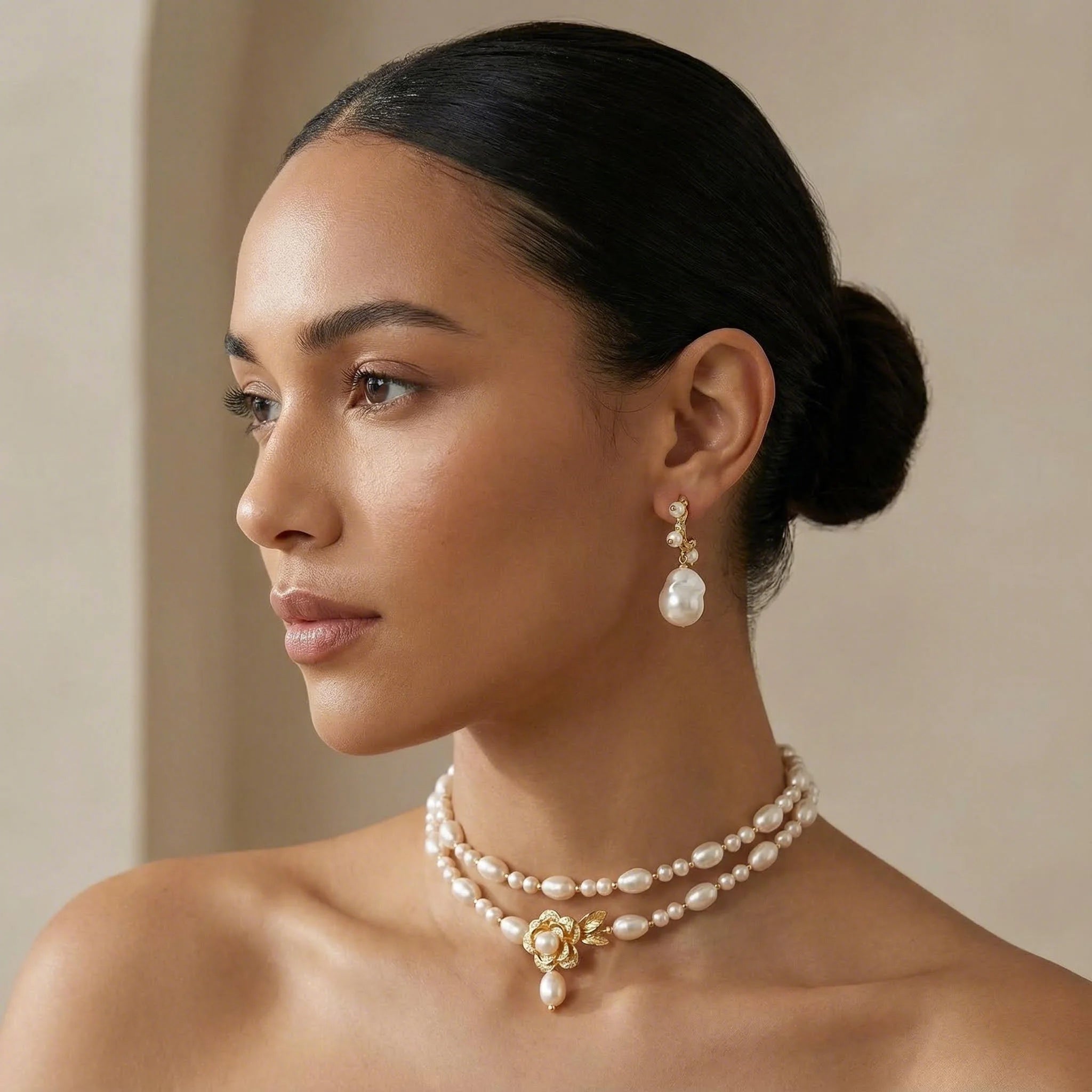 Adjustable Baroque Pearl Necklace