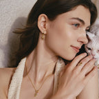 Dancing Cat Pearl Earrings AmberLollipop