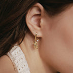 Dancing Cat Pearl Earrings AmberLollipop