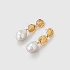 Desolate Realm Baroque Pearl Earrings - Amber Lollipop