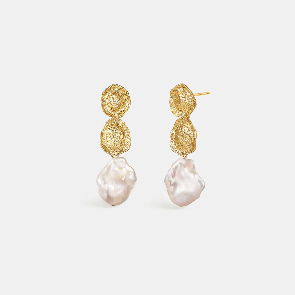 Desolate Realm Baroque Pearl   Earrings AmberLollipop