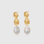 Desolate Realm Baroque Pearl Earrings - Amber Lollipop
