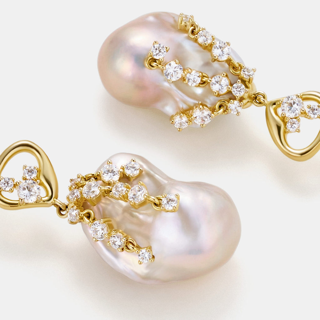 Drift Sand Baroque Pearl Earrings AmberLollipop