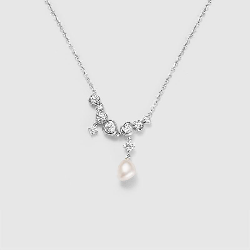 Drift Sand Silver Pearl Necklace AmberLollipop