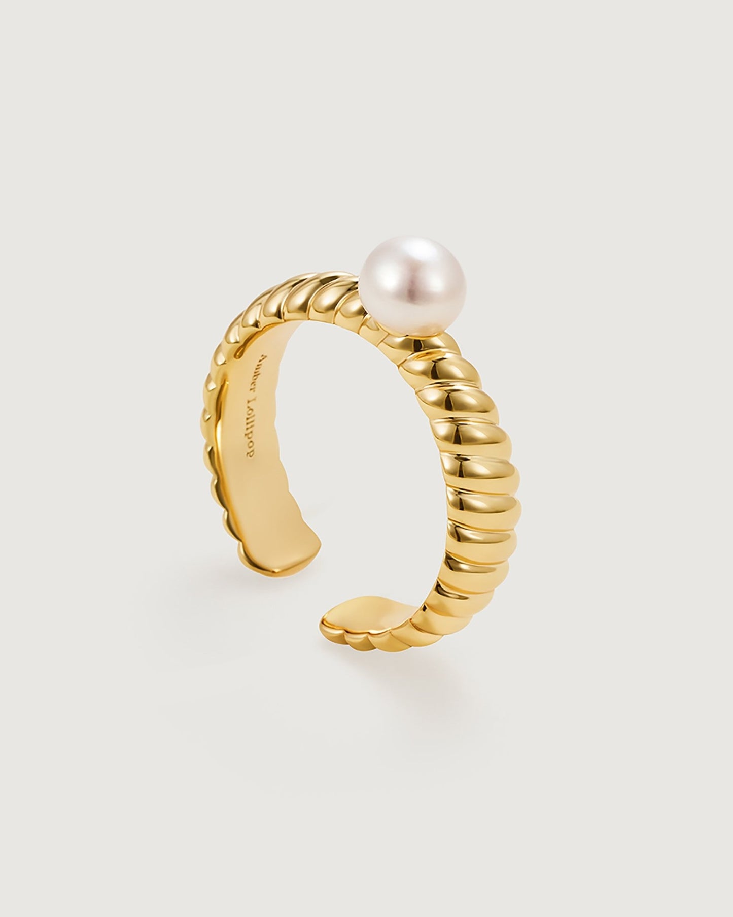 Echo Pearl Ring - Amber lollipop