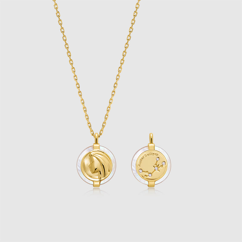 Zodiac Stellar Mother of Pearl Necklace