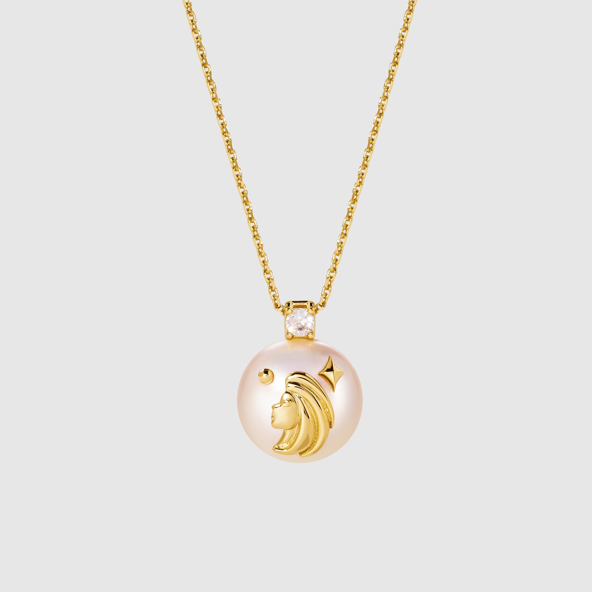 Zodiac Pendant Pearl Necklace