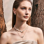 Feather Turquoise Pearl Necklace