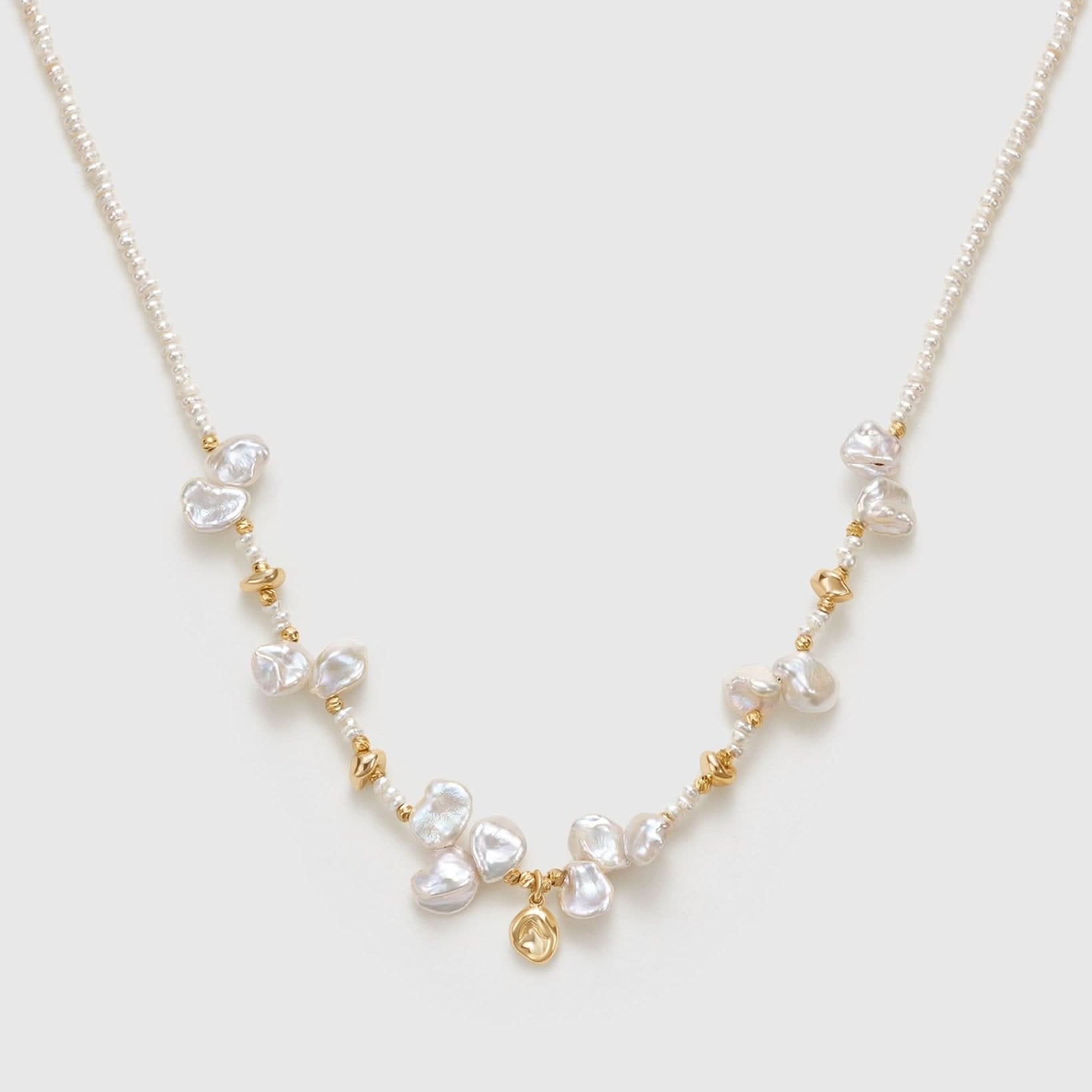 Floriography Bellflower Pearl Necklace - Amber Lollipop