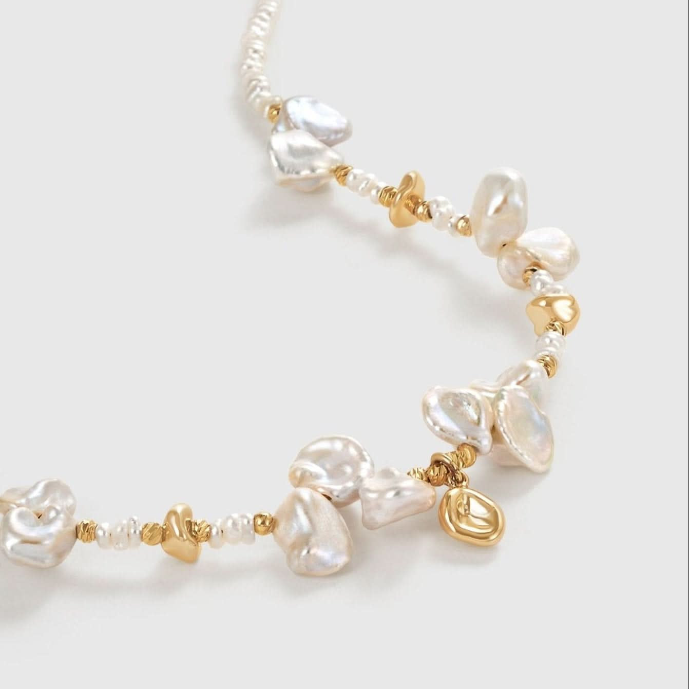 Floriography Bellflower Pearl Necklace - Amber Lollipop