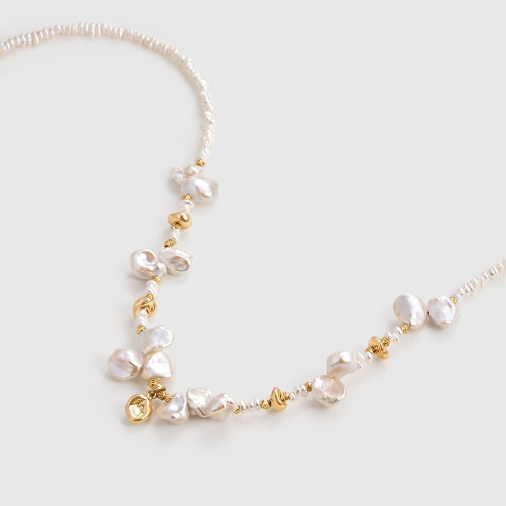 Floriography Bellflower Pearl Necklace - Amber Lollipop