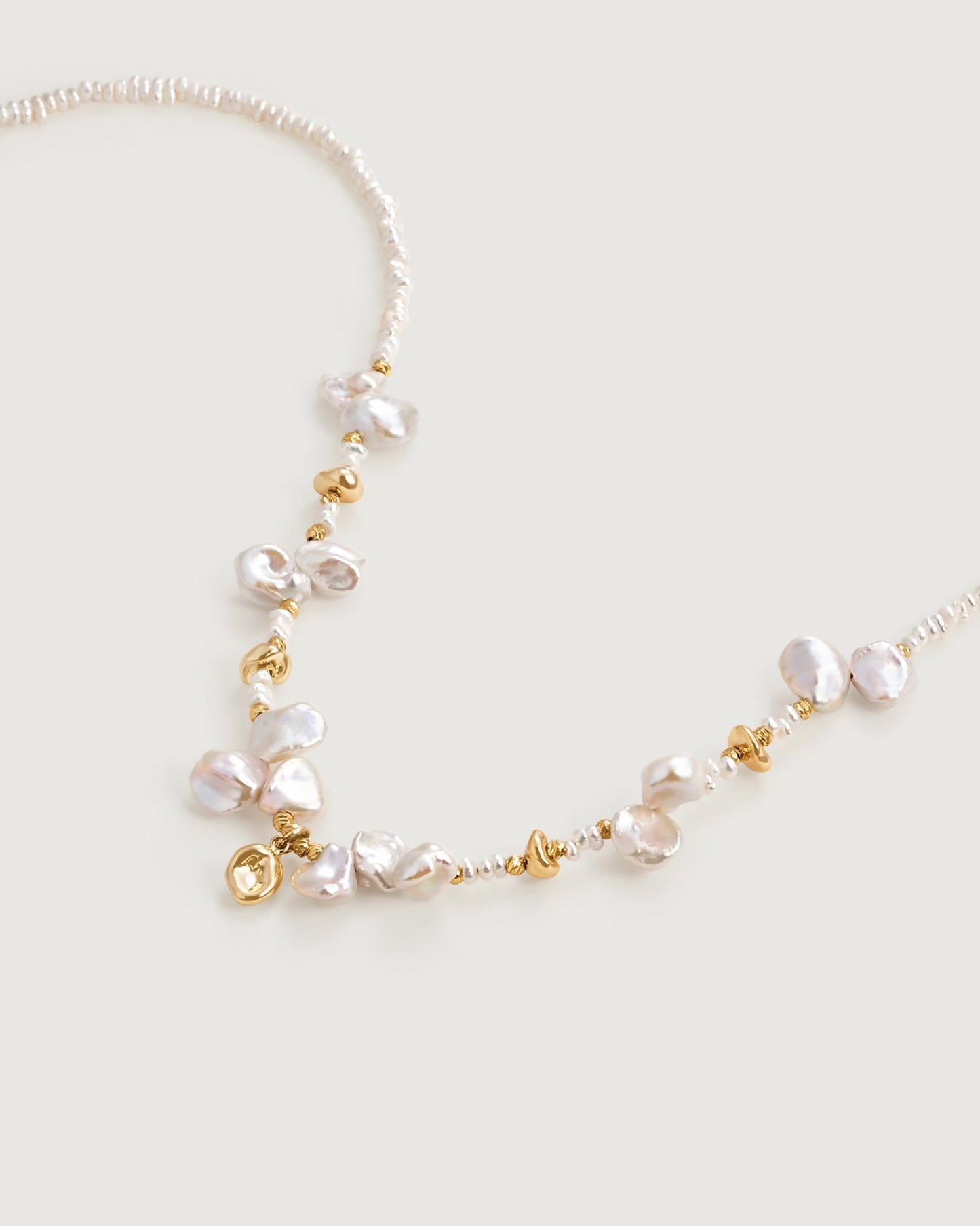 Floriography Bellflower Pearl Necklace - Amber lollipop