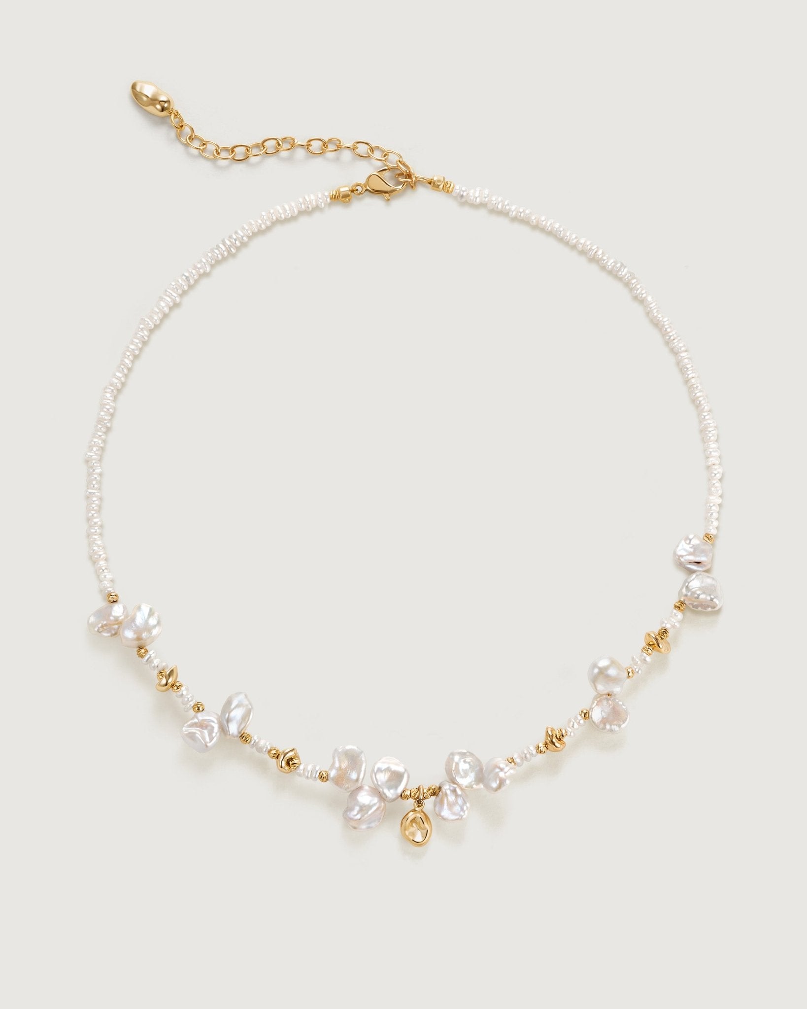 Floriography Bellflower Pearl Necklace - Amber lollipop