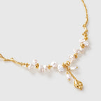 Floriography Fuchsia Pearl Necklace - Amber Lollipop