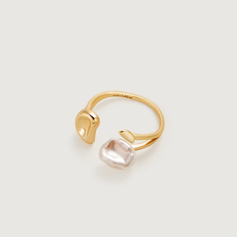 Floriography Keshi Pearl Ring AmberLollipop