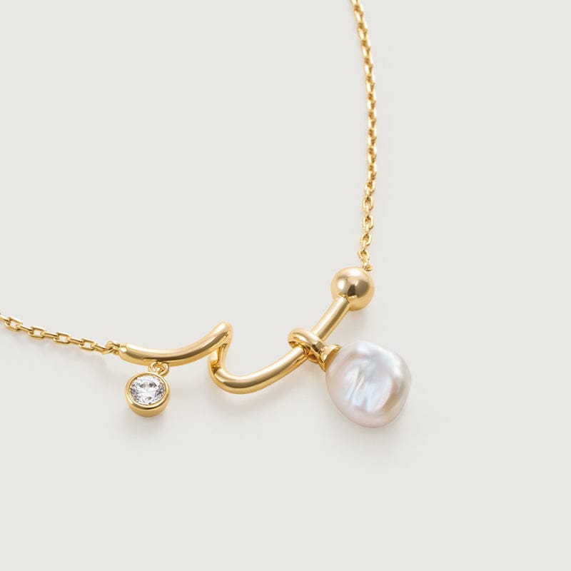Floriography Pearl Curve Necklace AmberLollipop