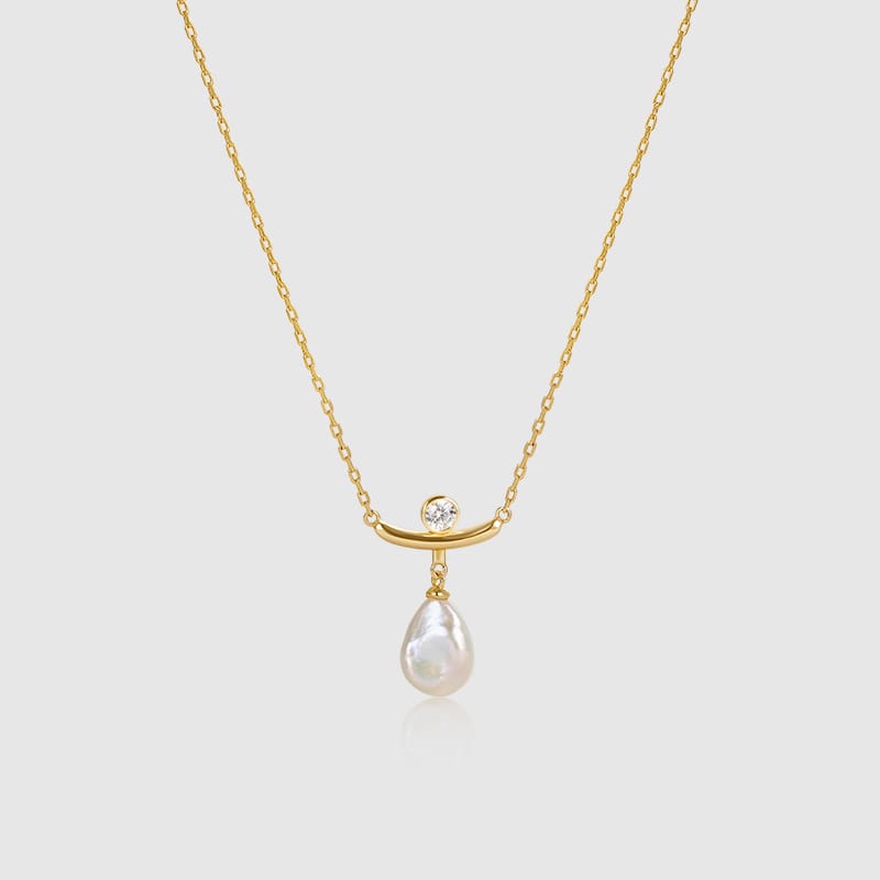 Floriography Pearl Drop Necklace AmberLollipop