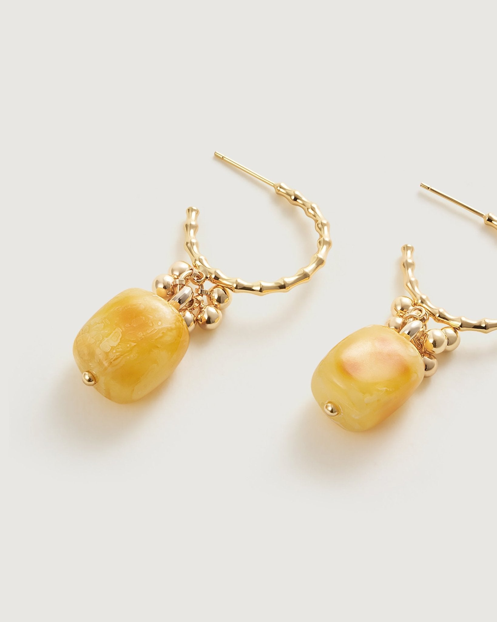 Flower Amber Earring - Amber lollipop