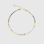 Gemstone Beaded Necklace For Women - Amber Lollipop