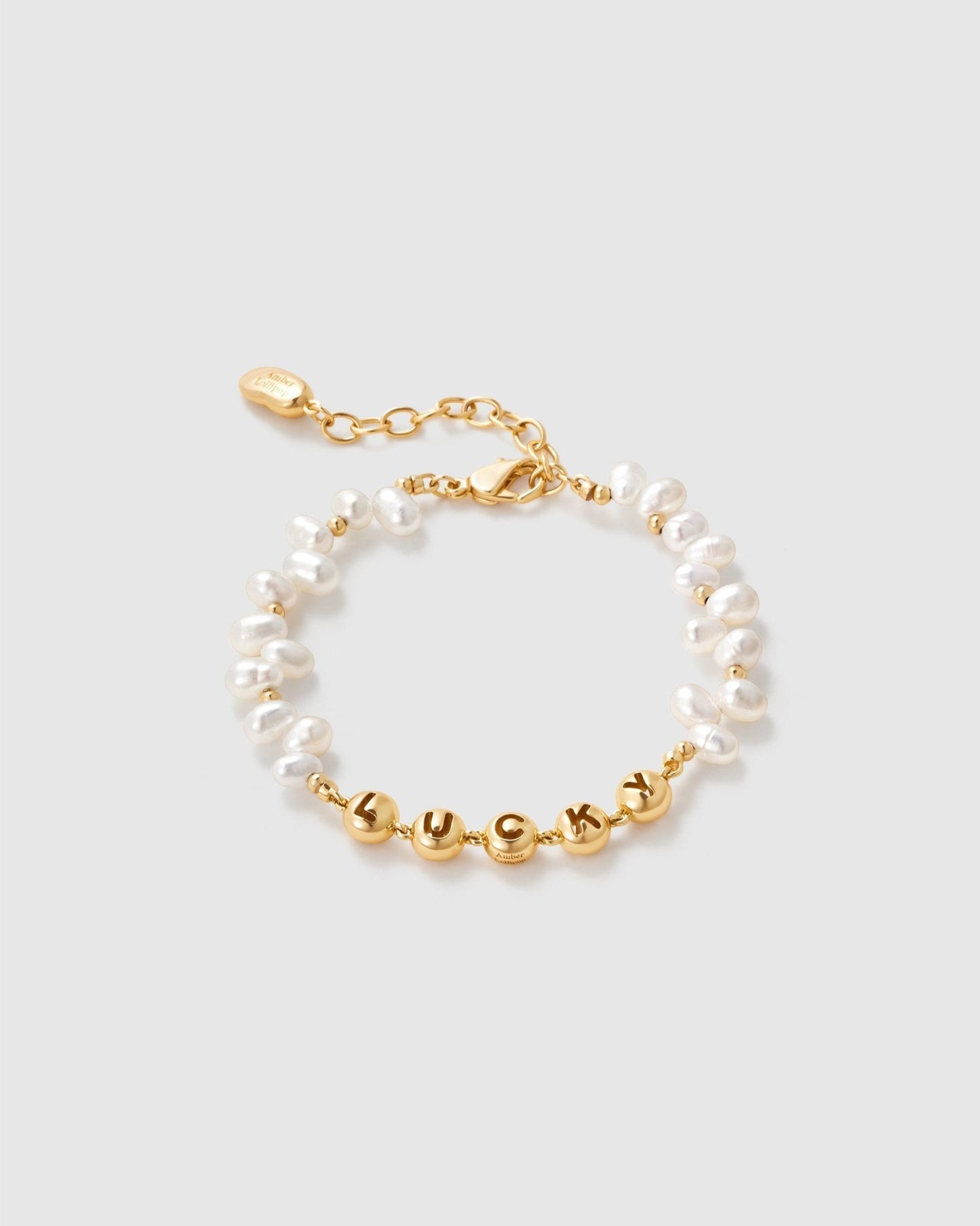 Good Luck Hollow Bracelet - Amber lollipop