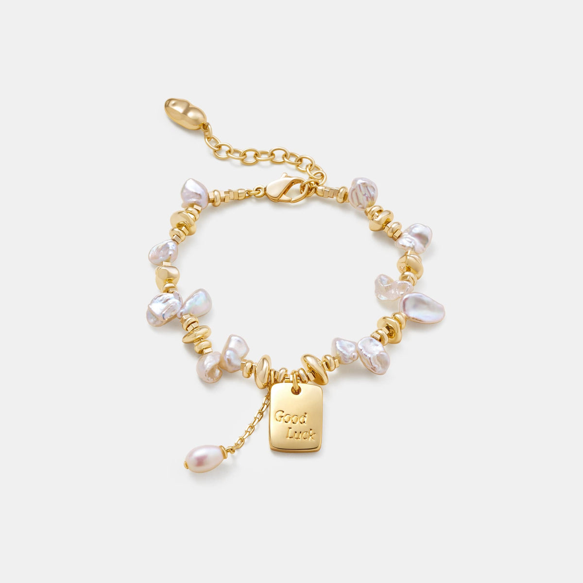 Good Luck Keshi Pearl Bracelet AmberLollipop