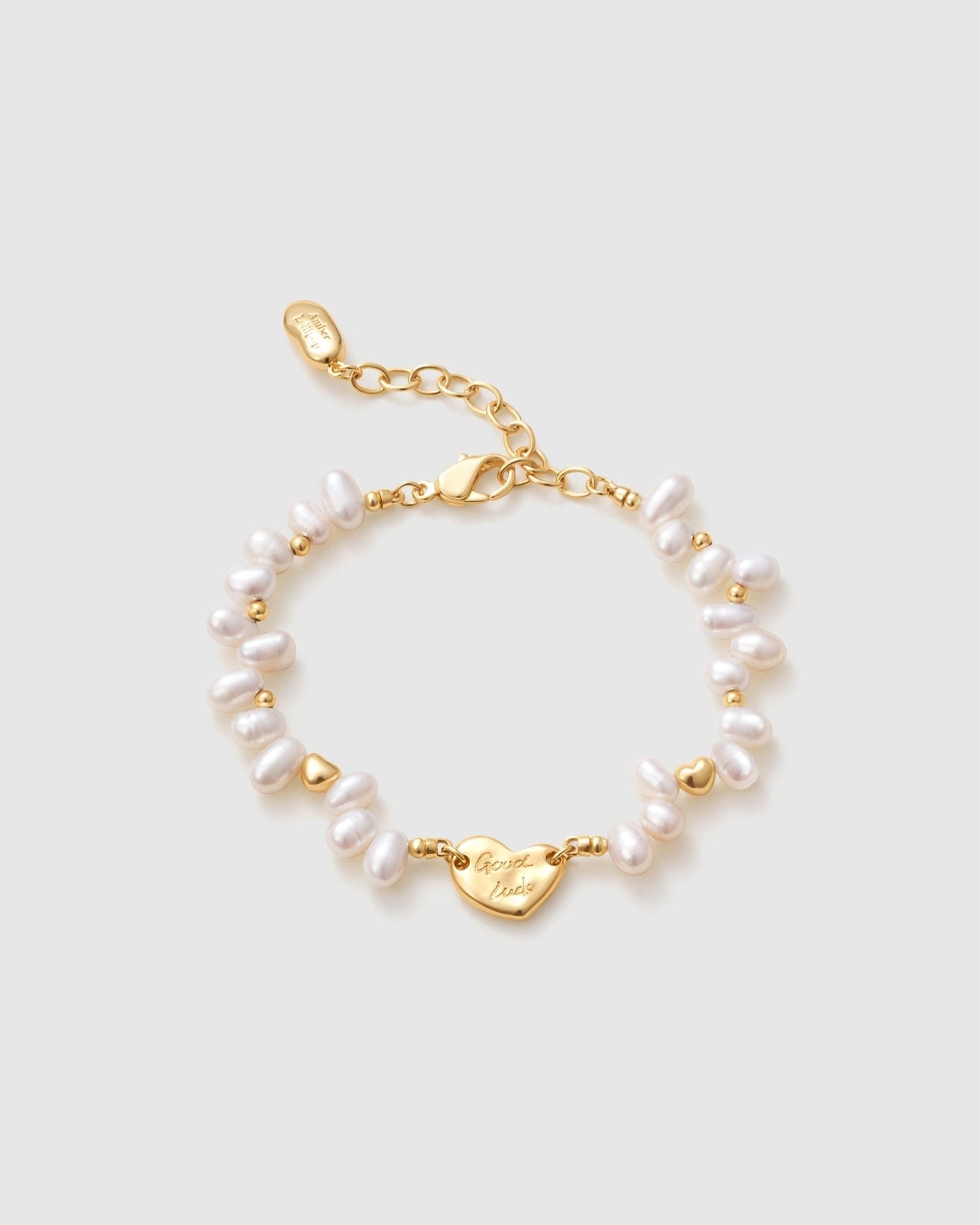 Good Luck Pearl Bracelet - Amber lollipop