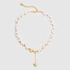 Good Luck Pearl Choker Necklace Irregular Shaped - Amber Lollipop