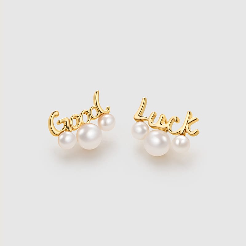 Good Luck Pearl Drop Earrings AmberLollipop