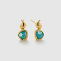 Gourd Amazonite Stud Earrings - Amber Lollipop